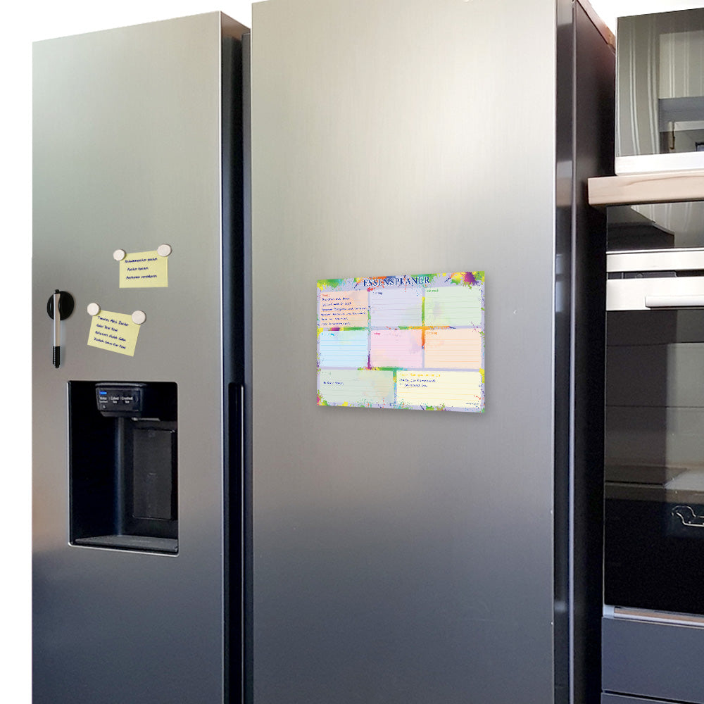 essensplaner splash, a4 querformat, an kühlschrank