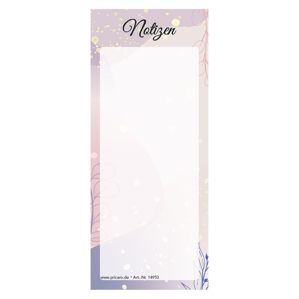 PRICARO Notizblock, magnetisch, 62x148 mm, 10 Stück