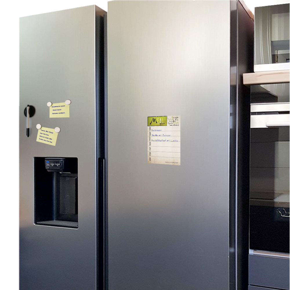 essensplaner pergament a6, an kühlschrank