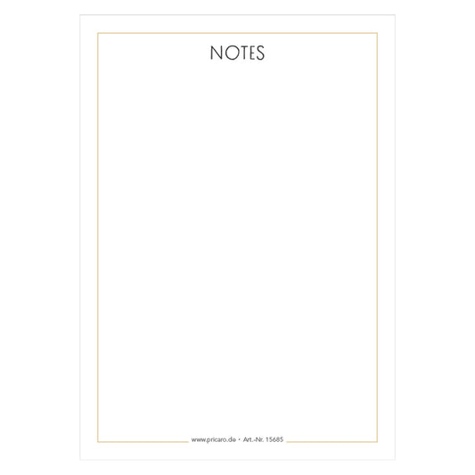 notizblock minimal blank. minimalistische optik mit der aufschrift "notes" am oberen rand.