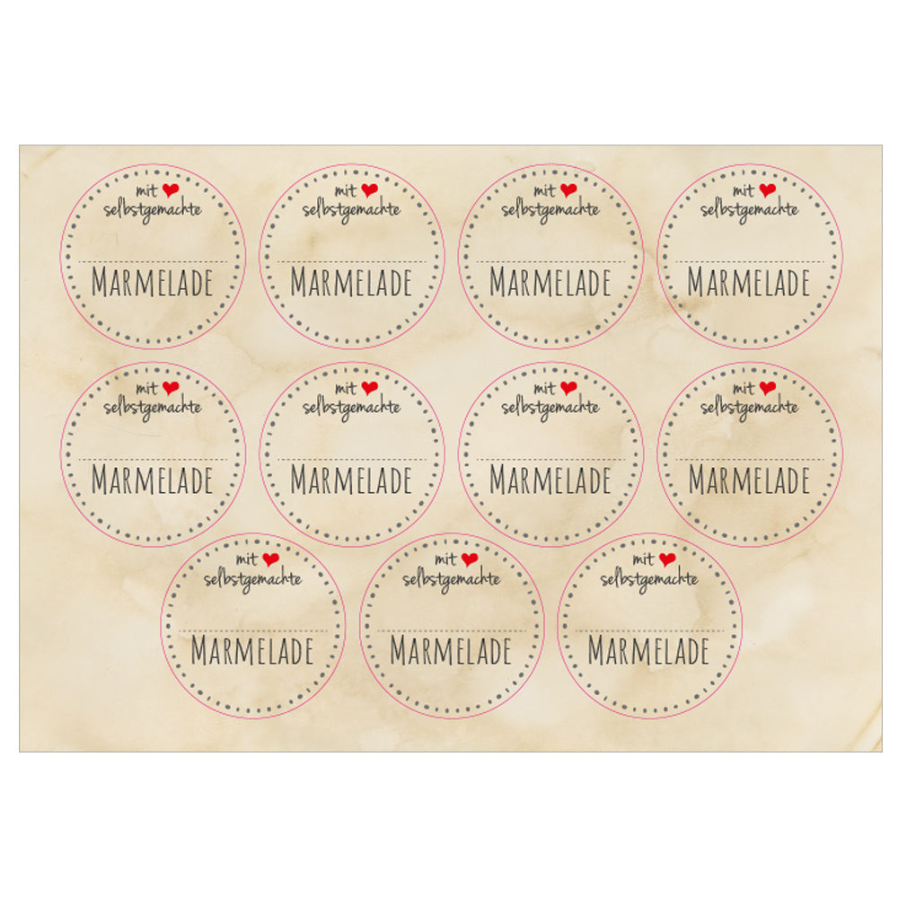 PRICARO Etiketten "Marmelade Sticker"