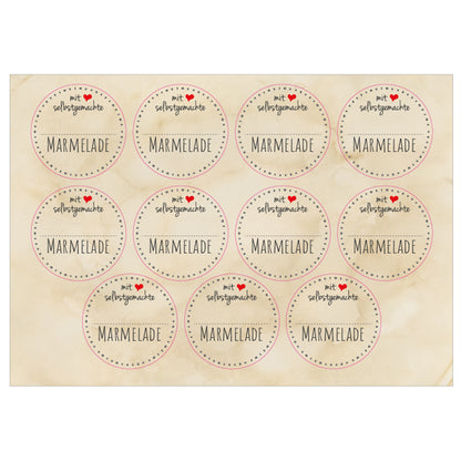 PRICARO Etiketten "Marmelade Sticker"