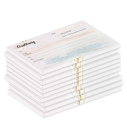 quittungsblock golden dots ohne durchschlag, a6, rose optik mit goldenen punkten, 10er set