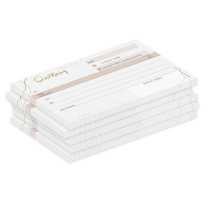 quittungsblock adria ohne durchschlag, a6, rosafarbene optik, 5er set