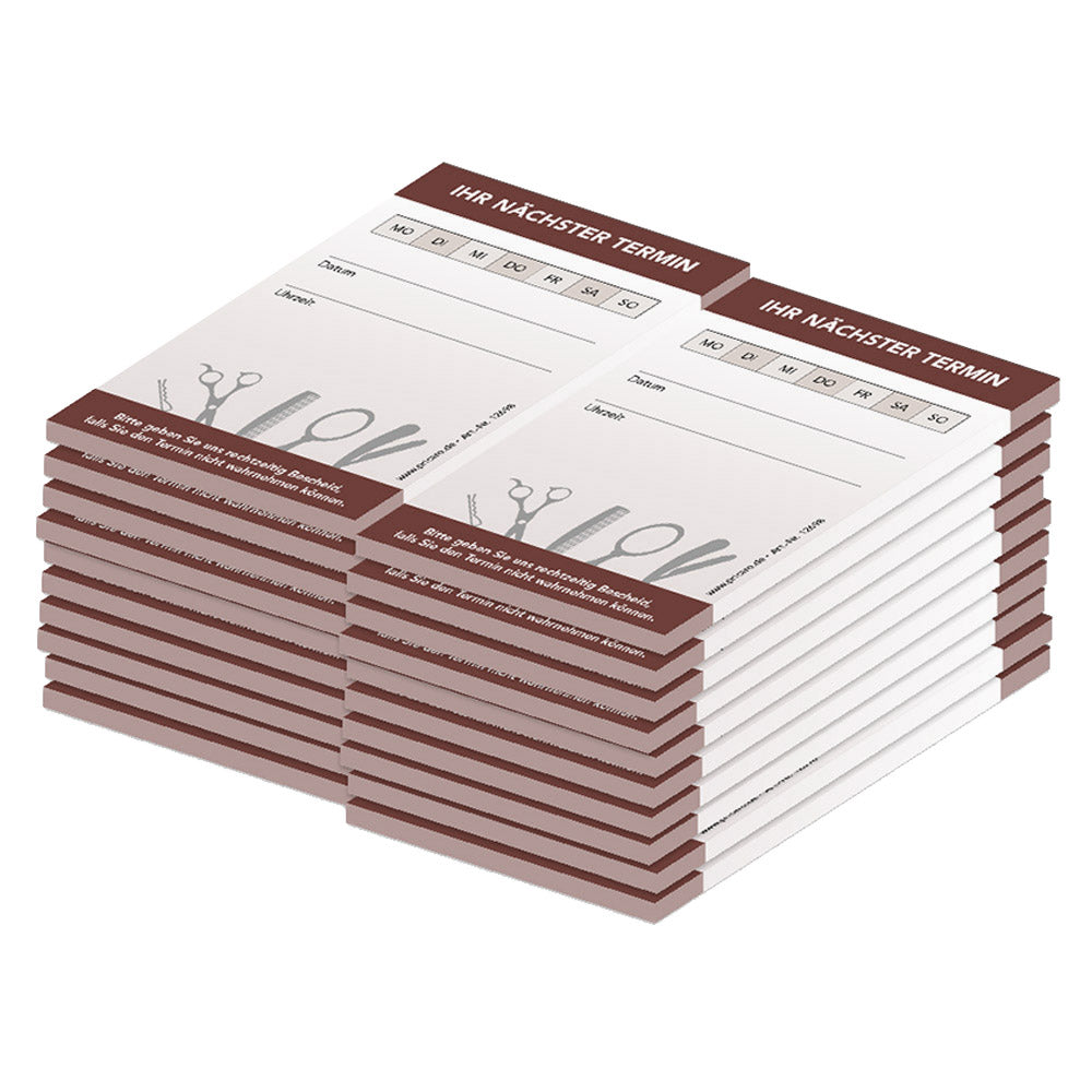 PRICARO Terminblock für Friseure (20er Pack)
