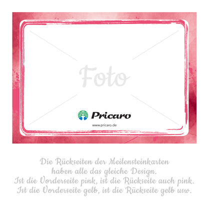 meilensteinkarten für mädchen Rückseite