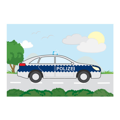 posterset "freund und helfer", motiv polizei, bunte optik