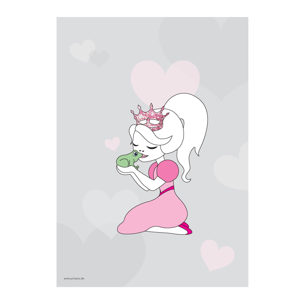 posterset "wunschfee" motiv prinzessin küsst frosch