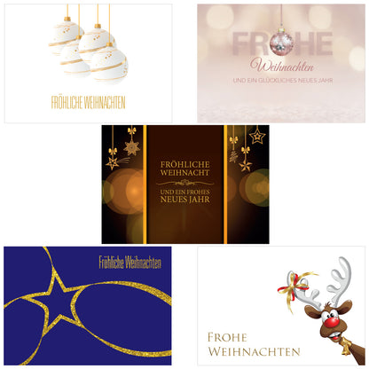 weihnachtskarten-set motive 2, a7, zweiten fünf motive 