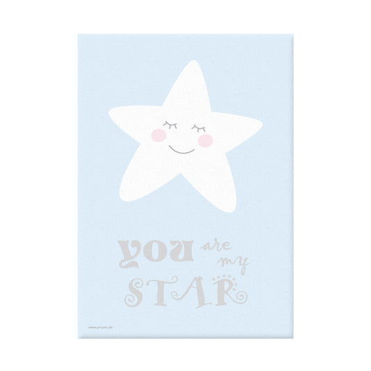 leinwand set "sonnemondstern", motiv stern mit aufdruck "you are my star"