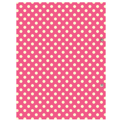rezeptordner retro, a5, pinke optik mit gelben punkten, rückseite