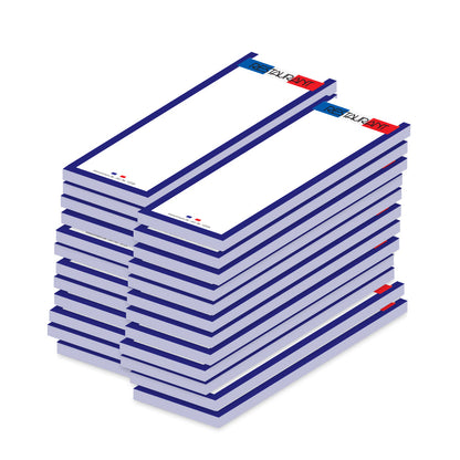 kellnerblock restaurant tricolore, weiß, blau, rote optik mit der aufschrift "restuarant", 24er set