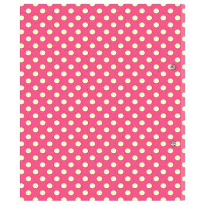 rezeptordner retro, pink-gelbe optik ansicht rückseite