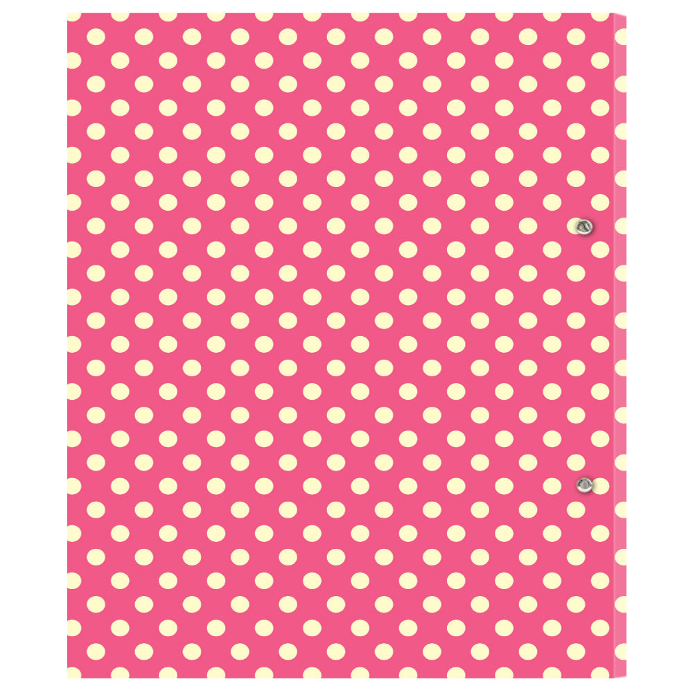 rezeptordner retro, pink-gelbe optik ansicht rückseite