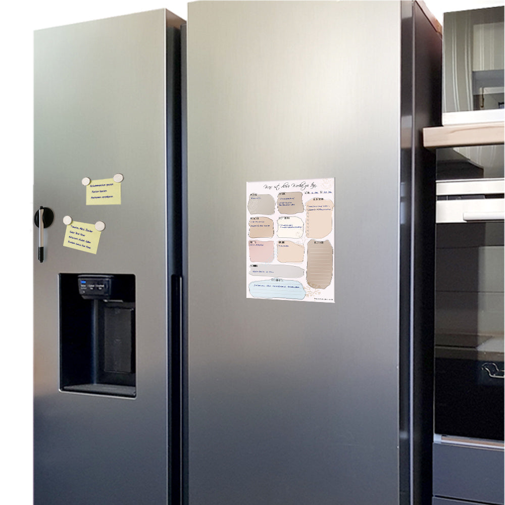 wochenplaner kontur, an kühlschrank