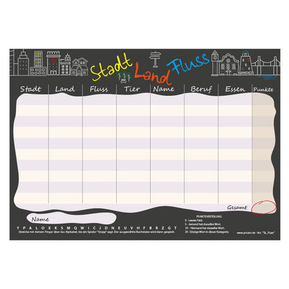 stadt land fluss spielblock