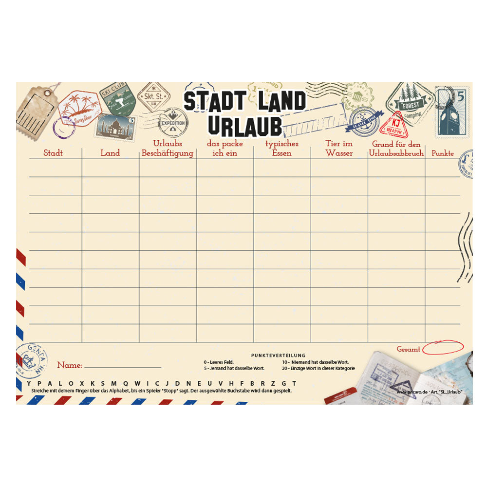 spielblock stad land urlaub