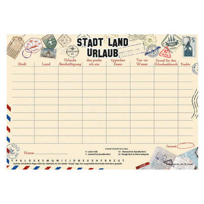 spielblock stad land urlaub