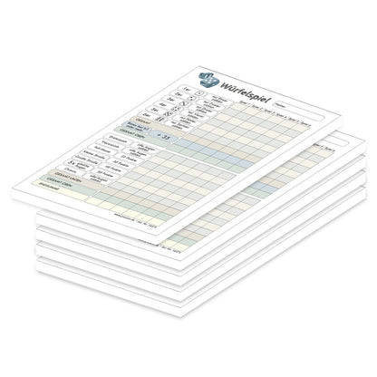 spielblock würfelspiel a6, 5 stück