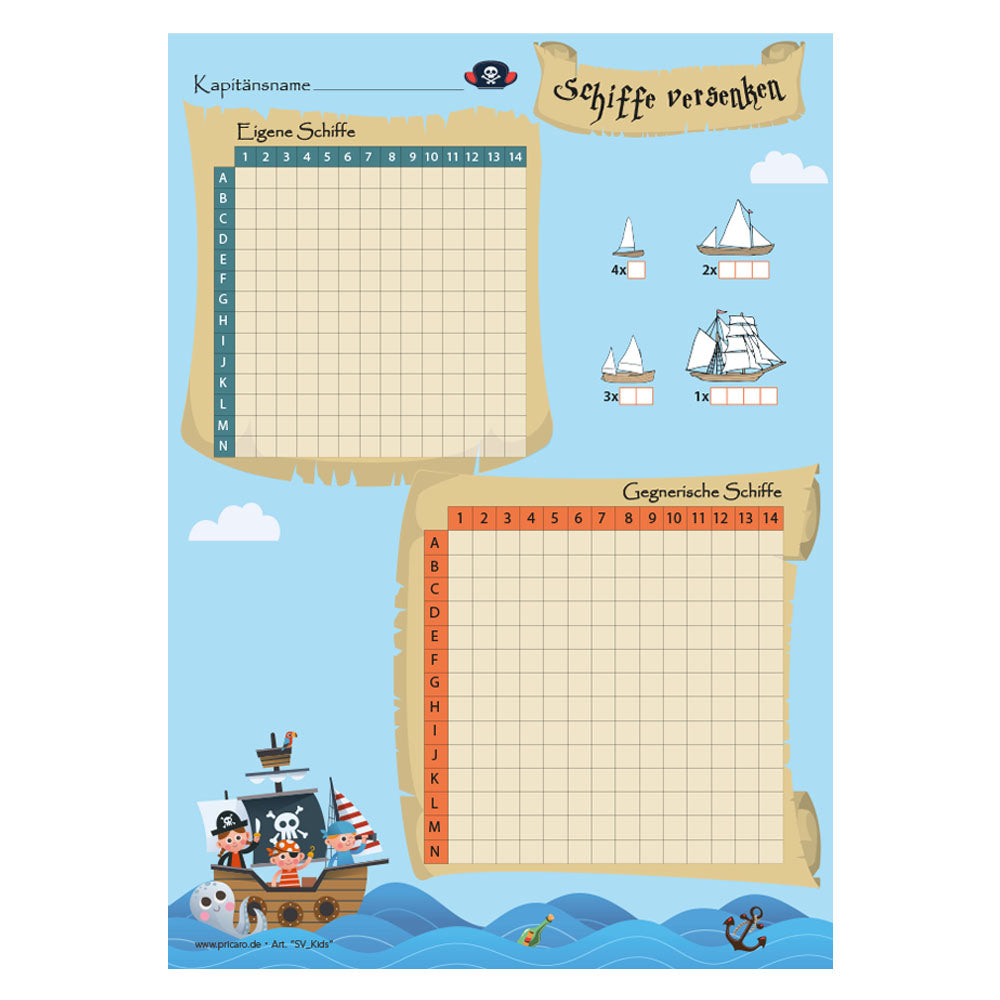 spielblock schiffe versenken din a5