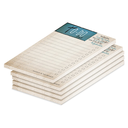 to do liste pergament, a6, beige-blaue optik, 5er set