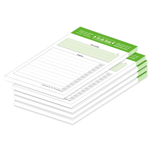 to do liste typo grün, a6, 5er set