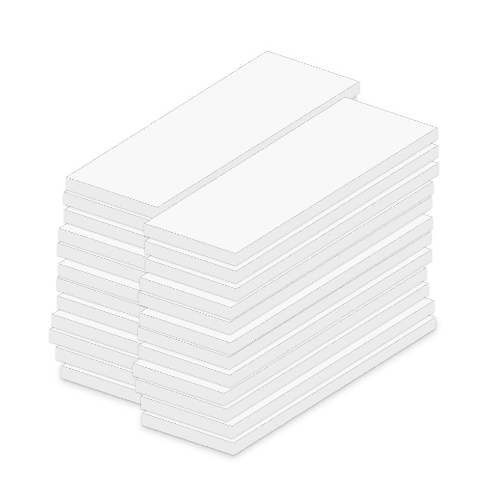 kellnerblock blanko, weiße optik ohne aufschrift, 24er set
