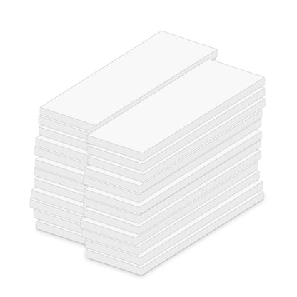 kellnerblock blanko, weiße optik ohne aufschrift, 24er set