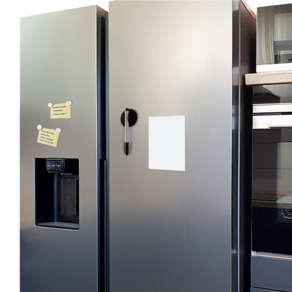 notizblock a5, blanko, an kühlschrank