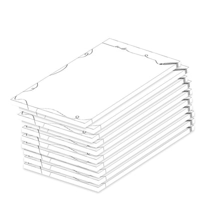 notizblock a7 pen, weiße optik mit kleinem aufgedruckten schwarzen füller, 10er set