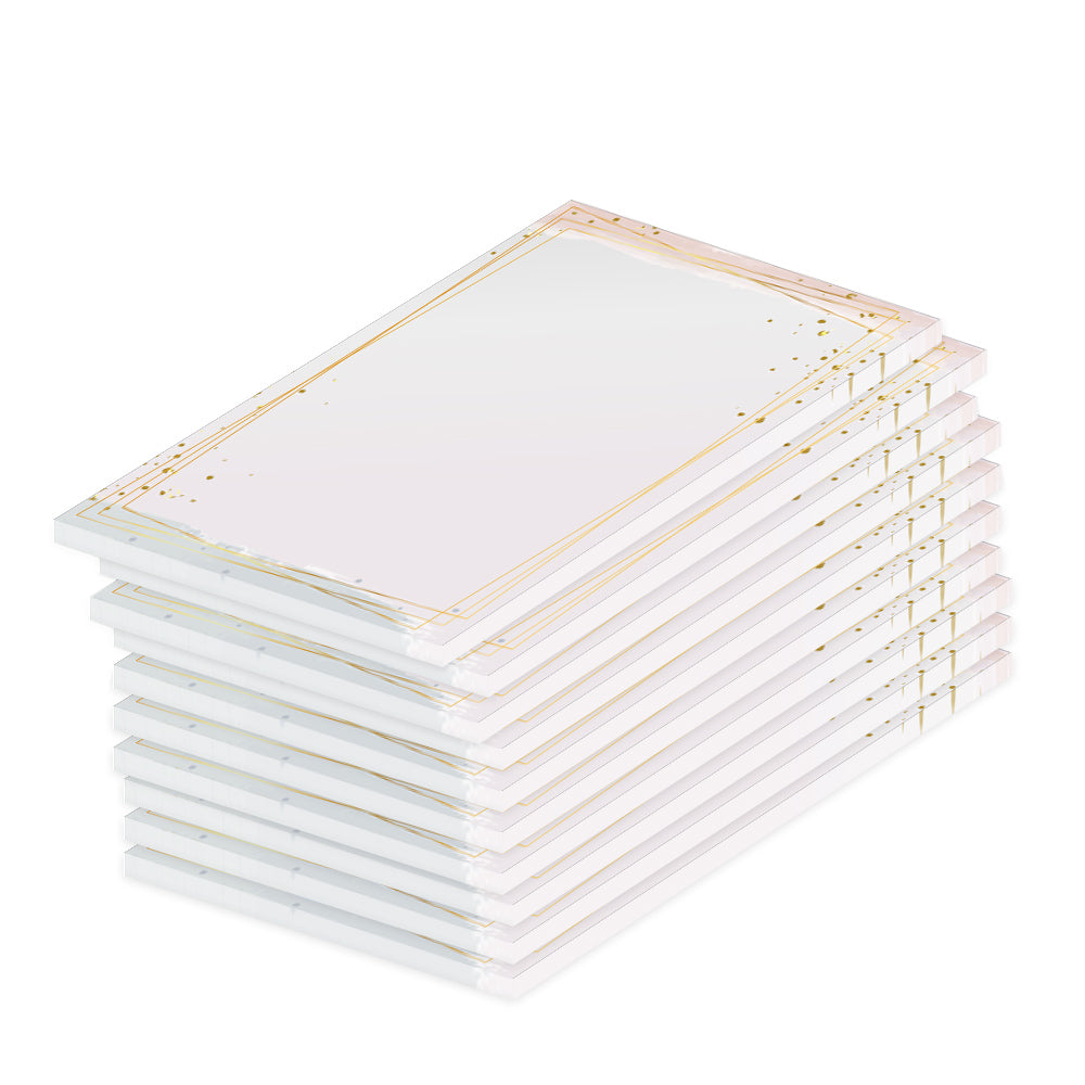 notizblock a7 golden dots, rosé goldene optik mit goldenen punkten, 10er set