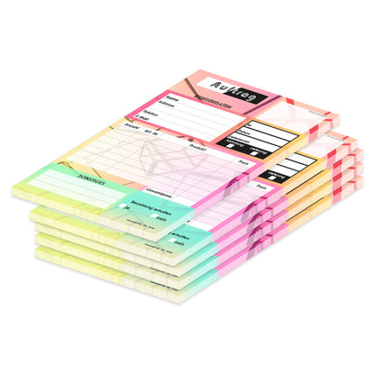 Bestellannahmeblock today, a5, bunte optik, modernes design, platz für wichtige bestellinformationen wie kundendaten, artikeldaten, preis, uvm., 5er set