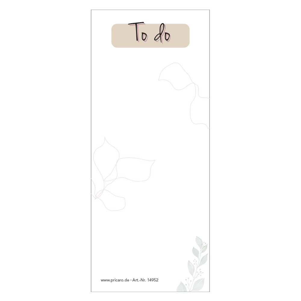 PRICARO Notizblock, magnetisch, 62x148 mm, 10 Stück