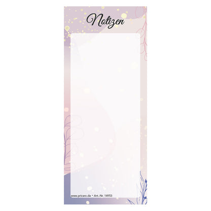 PRICARO Notizblock, magnetisch, 62x148 mm, 10 Stück
