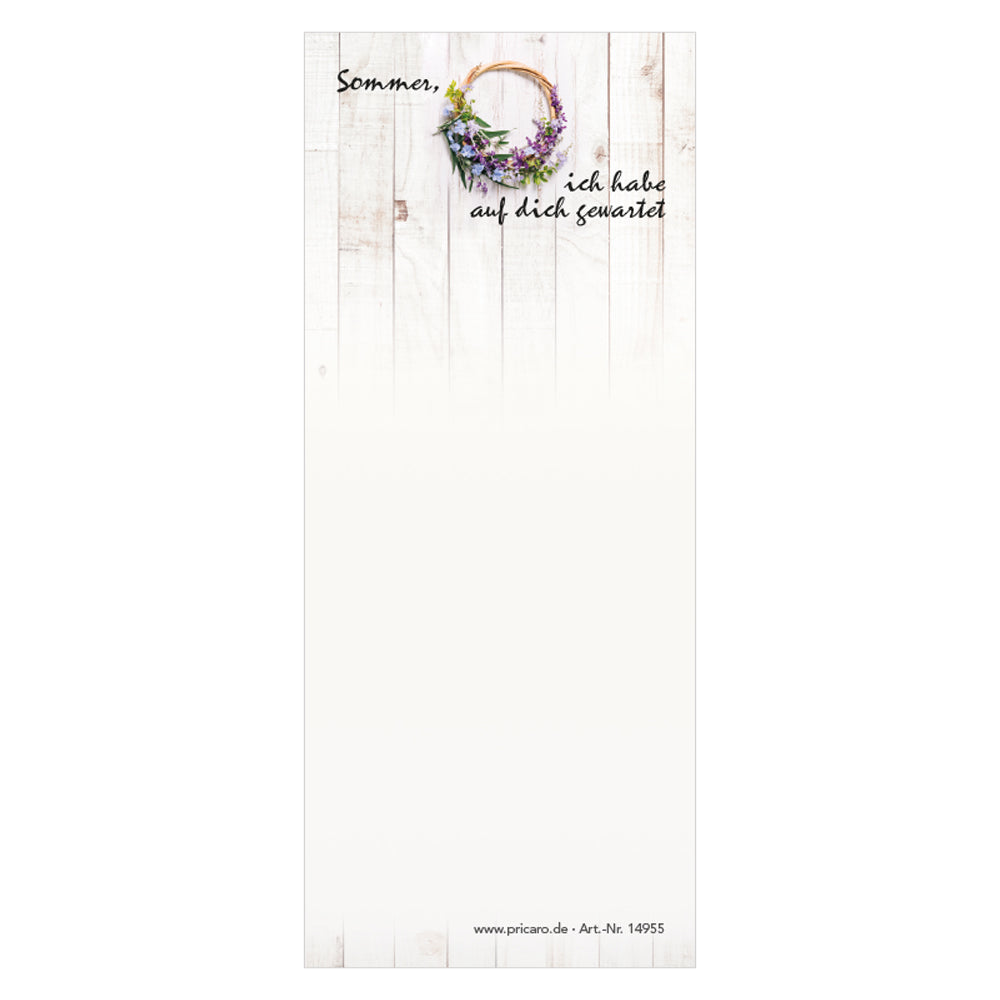 PRICARO Notizblock Frühling, Sommer, Herbst und Winter magnetisch, 62x148 mm, 10 Stück