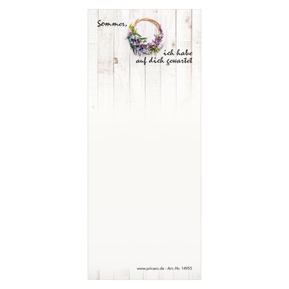 PRICARO Notizblock Frühling, Sommer, Herbst und Winter magnetisch, 62x148 mm, 10 Stück
