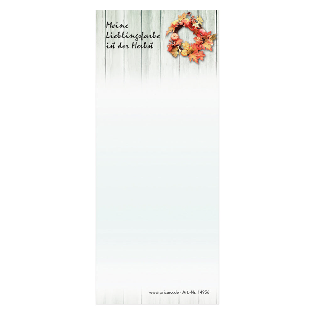 PRICARO Notizblock Frühling, Sommer, Herbst und Winter magnetisch, 62x148 mm, 10 Stück