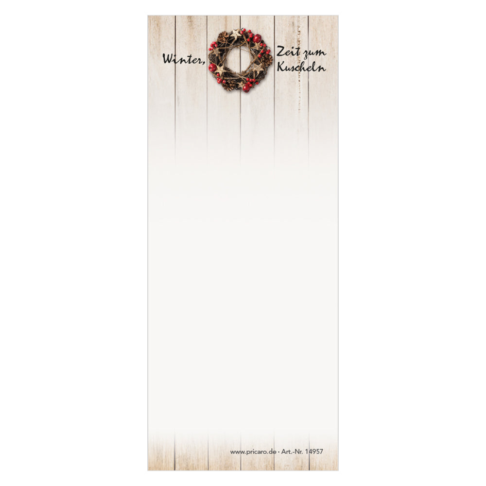PRICARO Notizblock Frühling, Sommer, Herbst und Winter magnetisch, 62x148 mm, 10 Stück