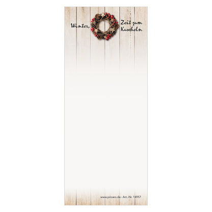 PRICARO Notizblock Frühling, Sommer, Herbst und Winter magnetisch, 62x148 mm, 10 Stück