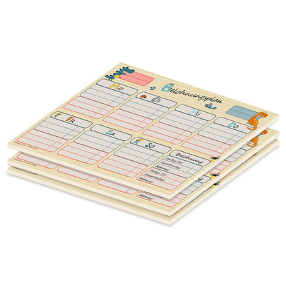 belohnungsplan beige, beige bunte optik, geeignet für bis zu zwei kinder, 3er set