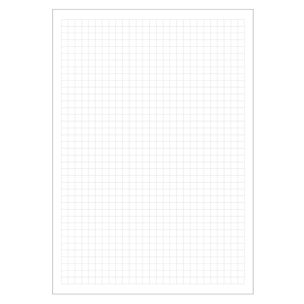 notizblock a5, kariert, frontansicht