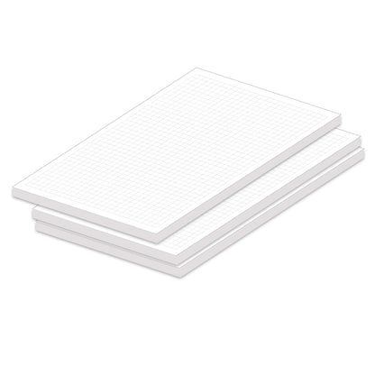 notizblock a5, kariert, 3er set