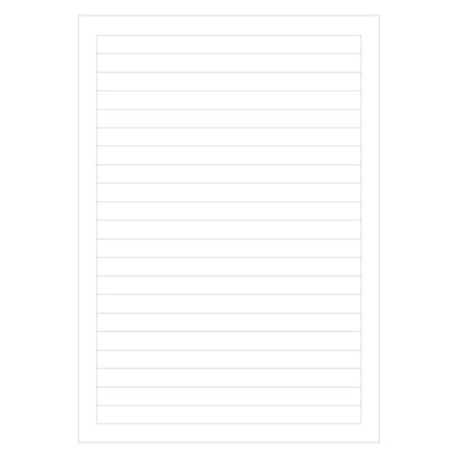 notizblock a5, liniert, frontansicht