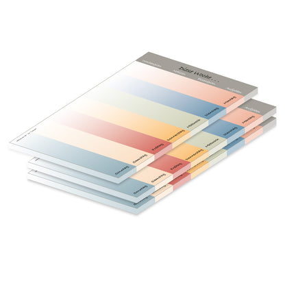 wochenplaner colours a5,  bunt gestreift, 3er set