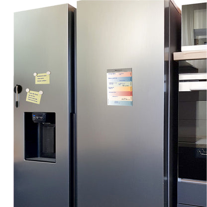 wochenplaner colours a5, an kühlschrank