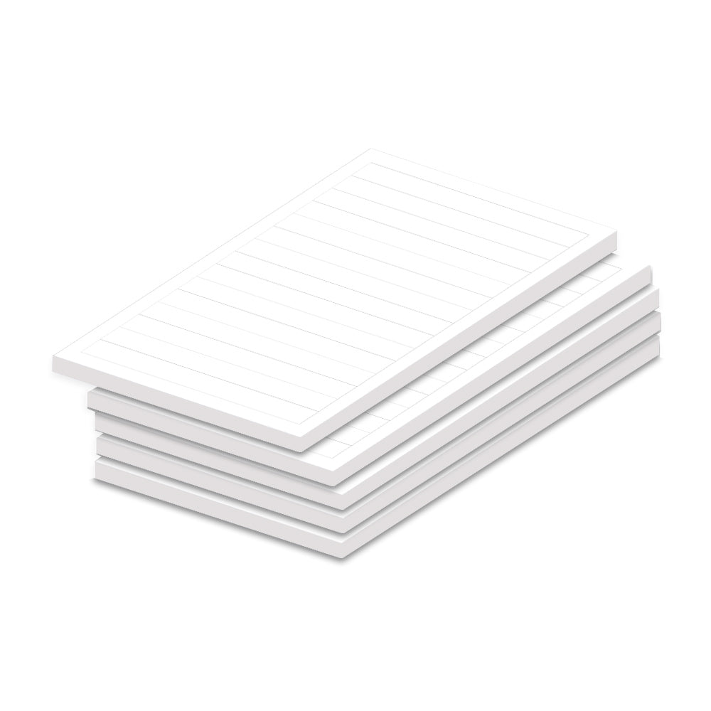 notizblock a6 liniert, mit linien ohne weiteren aufdruck, 5er set