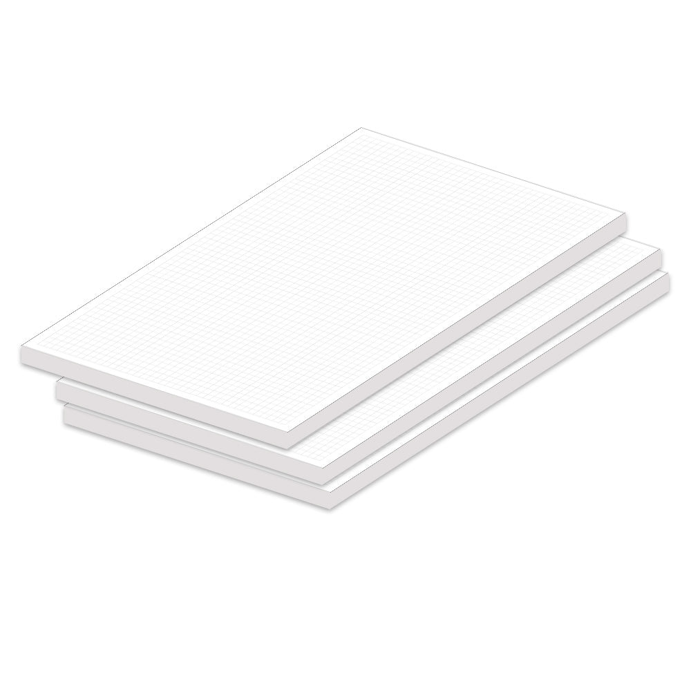 notizblock a4, kariert, 3er set