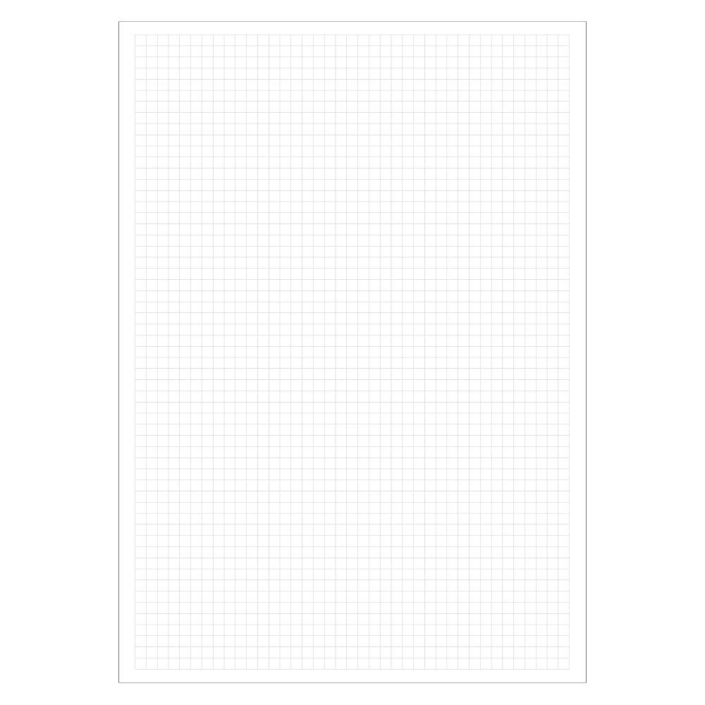 notizblock a4, kariert, frontansicht