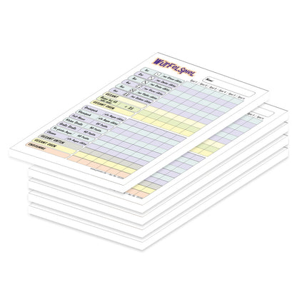 würfelspiel lila, a6, 5 stück