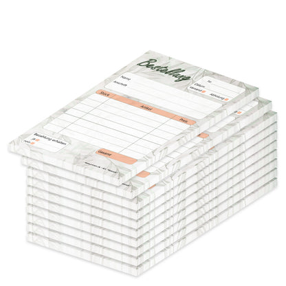 Bestellannahmeblock naturals, a6, grau-orangene optik, platz für wichtige bestellinformationen wie kundendaten, artikeldaten, preis, uvm., 10er set